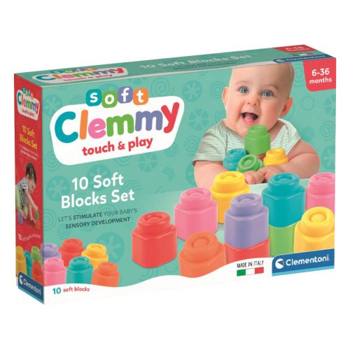 Soft Clemmy Touch & Play, 10 db-os építőkocka készlet