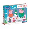 Clementoni Supercolor Maxi Puzzle, Peppa malac télen 104 db-os