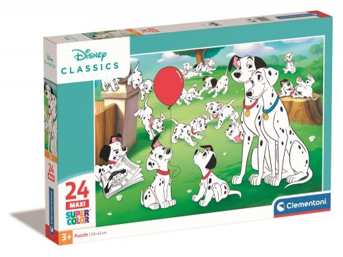 Clementoni Super color, 101 kiskutya puzzle, 24 db-os