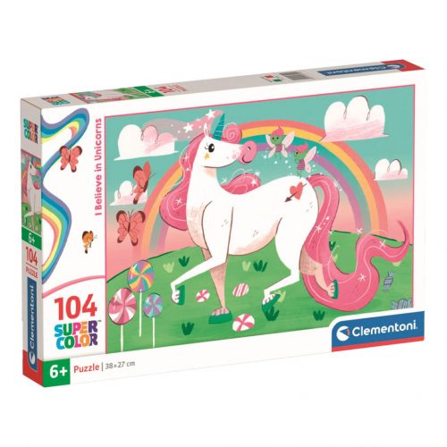 Clementoni Super color, Unikornis puzzle, 104 db-os