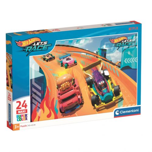 Clementoni Super color Maxi, Hot Wheels puzzle, 24 db-os