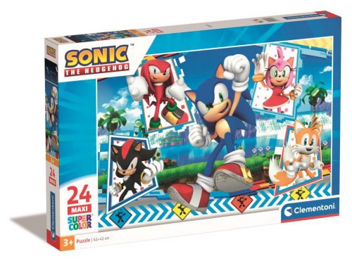 Clementoni Super color Maxi, Sonic a sündisznó puzzle 24 db-os