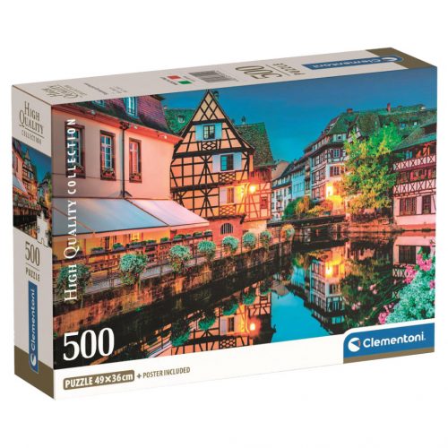 Clementoni, Strasbourg óváros puzzle, poszterrel 500 db-os