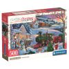 Clementoni Classic Christmas Collection, Karácsonyi vonat puzzle, poszterrel 500 db-os