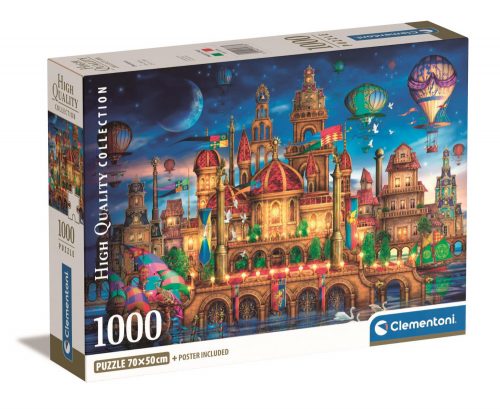 Clementoni, Mesebeli palota puzzle poszterrel, 1000 db