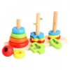 Wooden Toys fa toronyépítő 3 darab egy készletben