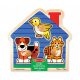 Melissa & Doug Fa Készségfejlesztő, Puzzle Fogantyúval, Kis Kedvencek