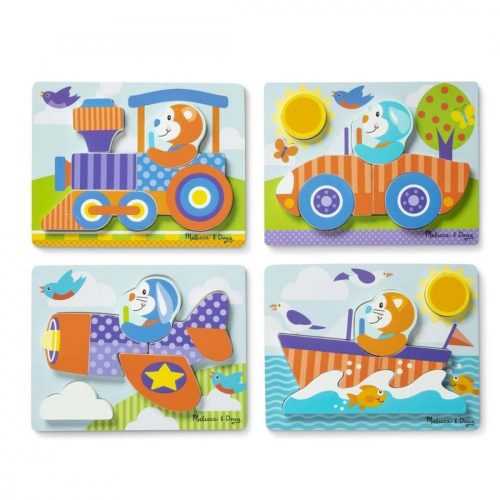 Melissa & Doug Bébi és Tipegő Fajátékok, Óriás Puzzle, Járművek