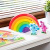 Melissa & Doug Fa Készségfejlesztő Játék, Azúrkék Nyomok és Te - Szivárvány Puzzle