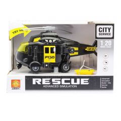 City Service Rescue sürgősségi helikopter fekete-fehér